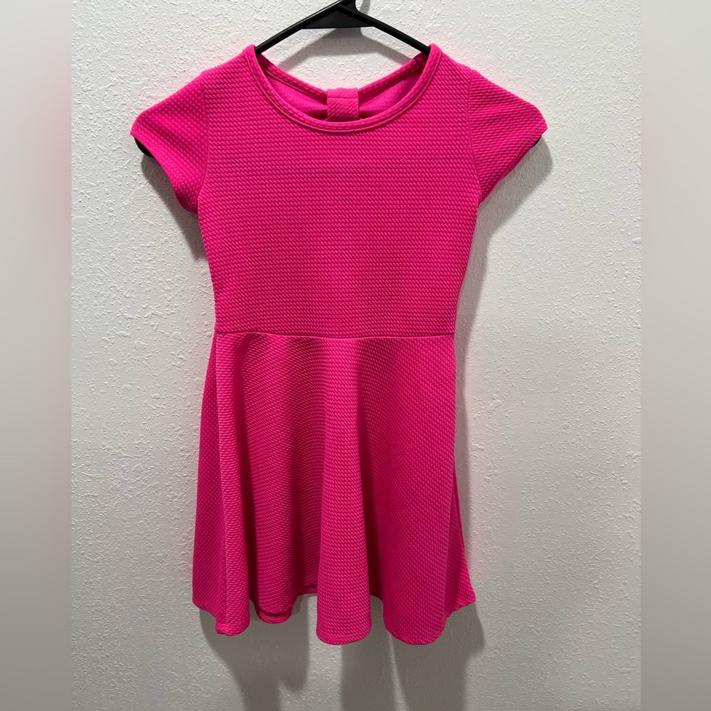 Pinc kids size 7/8 hot pink waffle dress